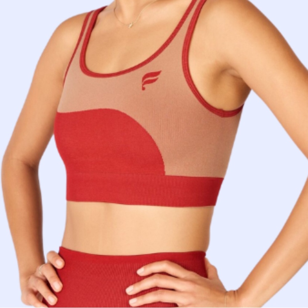Fabletics Sport Bra Women's M‎ NO TAG Red  NOT PADDED Stretchy EXCELLENT✅
